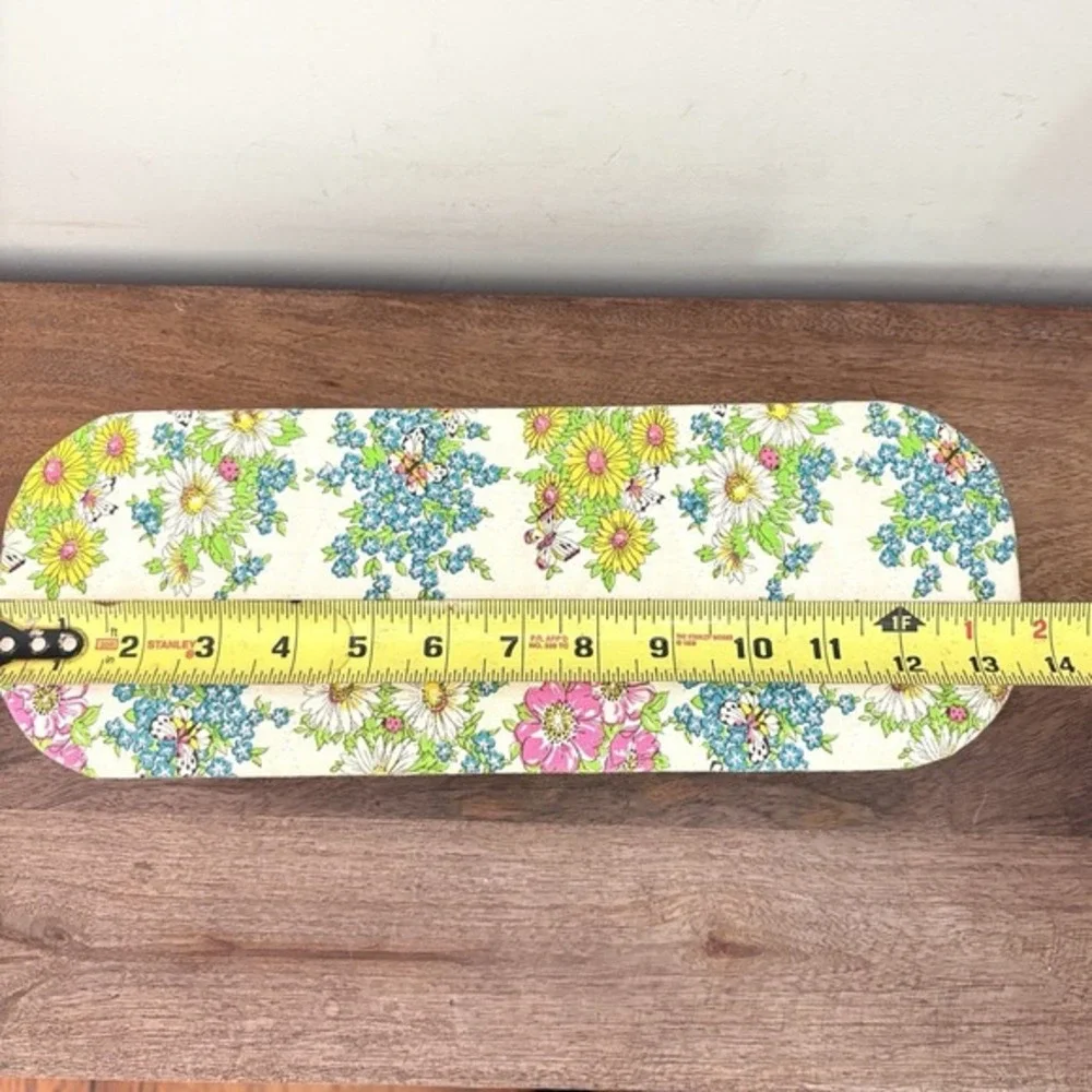 Vintage Floral Fabric Covered Trinket Box Vanity‎ Storage Lidded Cottagecore 14
